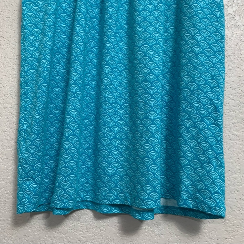 NWT Boden Dress Womens 12 Melinda Sleeveless Geometric Print Jersey Pockets Aqua - Picture 9 of 14